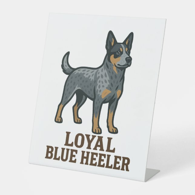 Signe De Table Bouvier Australien Royal Blue Heeler (Recto)