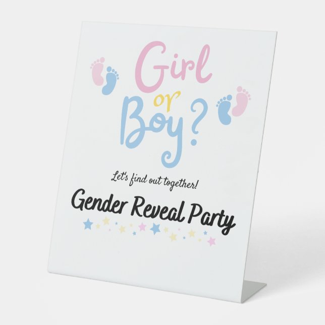 Signe De Table Boy or Girl? Gender Reveal  (Recto)