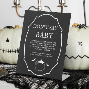 Signe De Table Brewing Halloween Baby shower Ne pas dire Baby Gam