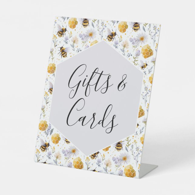 Signe De Table Bridal Shower Bees Floral Gifts & Cards (Recto)