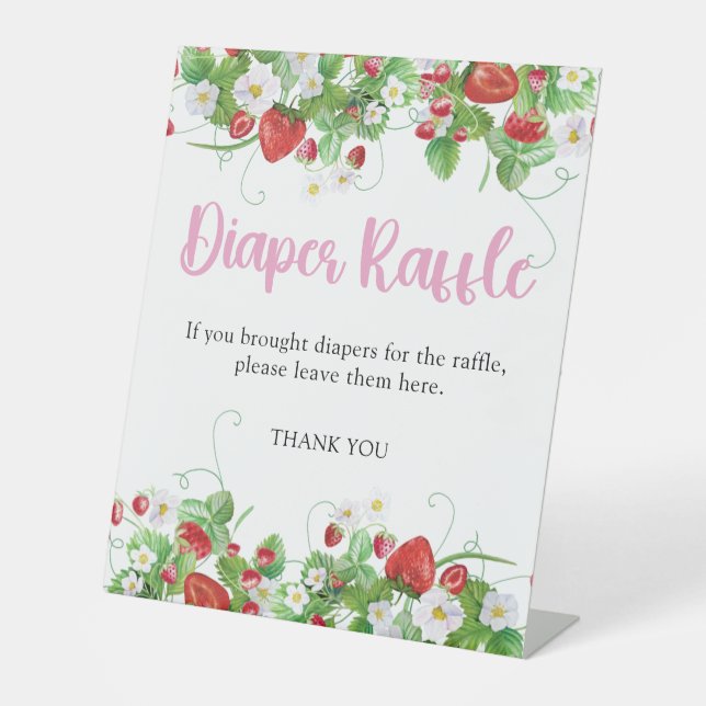 Signe De Table Brochure | Baby shower fraise (Recto)