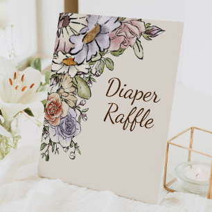 Signe De Table Brochure de Baby shower Floral Vintage Boho