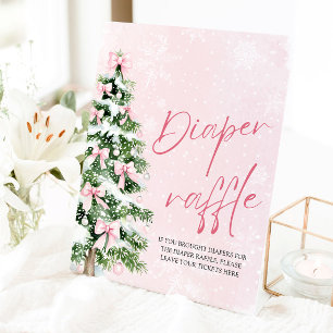 Signe De Table Brochure rose Arbre de Noël Baby shower Déchets Ra