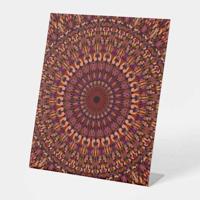 Signe De Table Brown floral Mandala Design-48566 (Recto)