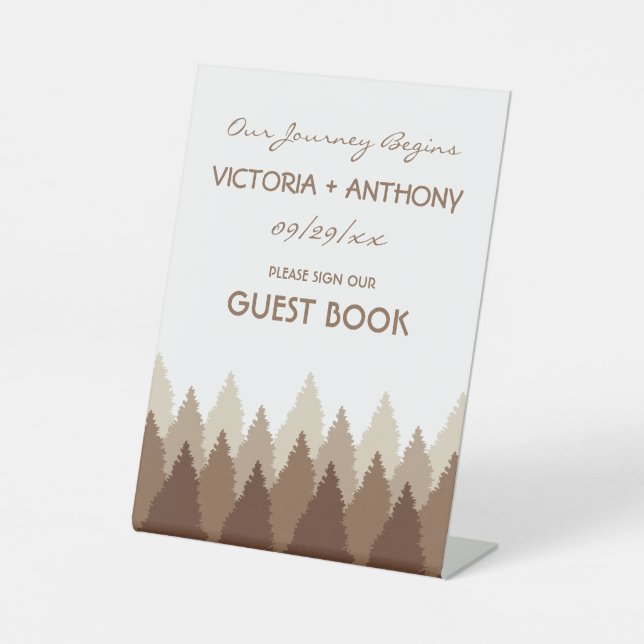 Signe De Table Brown Forest Range Mariage (Recto)