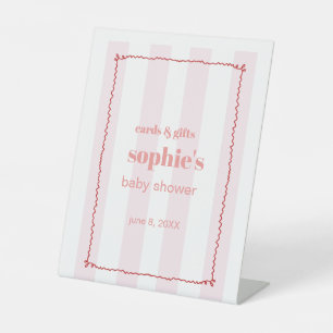 Signe De Table Brunch & Bubbly Rouge et rose Cartes et Cadeaux