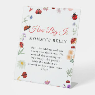 Signe De Table Bug How Big is maman's ventre Baby shower Jeu