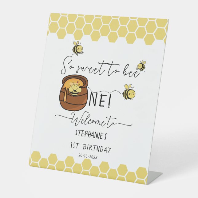Signe De Table Bumblebee si doux pour être un premier anniversair (Recto)