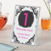 Bunco Elegant Pink Head Table Numéro Un