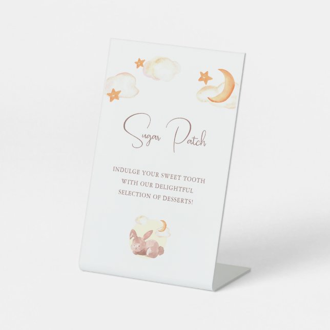 Signe De Table Bunny Dreams Baby shower neutre (Recto)
