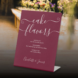 Signe De Table Burgundy Signature Script Saveurs de gâteaux