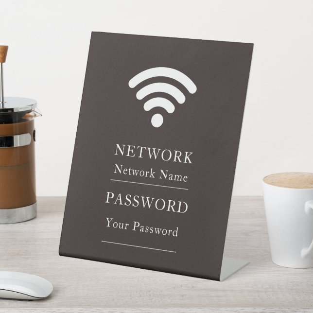 Signe De Table Business Wifi Morden Network Pedestal Sing (In SItu)