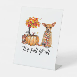 Signe De Table C’est l’Halloween du Chihuahua de l’automne Y’all