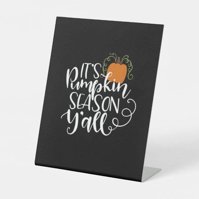 Signe De Table C’est la saison Citrouille Y’all Funny tendance (Recto)