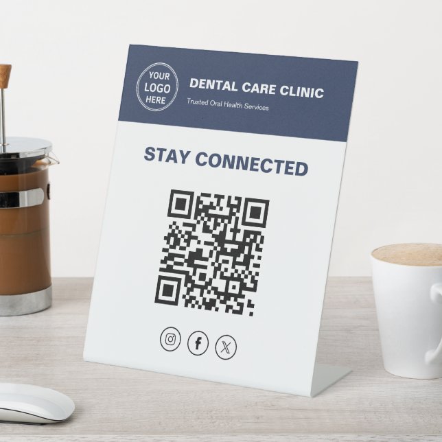 Signe De Table Cabinet Dentaire Stay Connected Logo de Dentiste (In SItu)