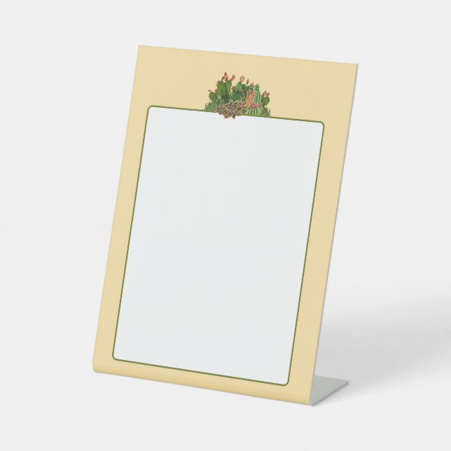 Signe De Table Cactus & Succulents motif (Recto)