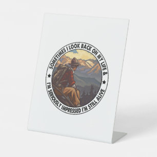 Signe De Table Cadeau Camper   Parfois, Je Reregarde Ma Vie
