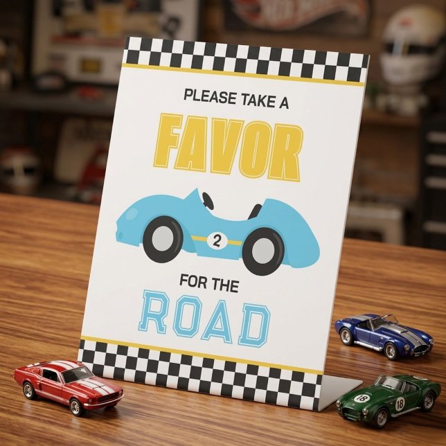 Signe De Table Cadeau de fête d'anniversaire pour voiture de cour (Créateur téléchargé)