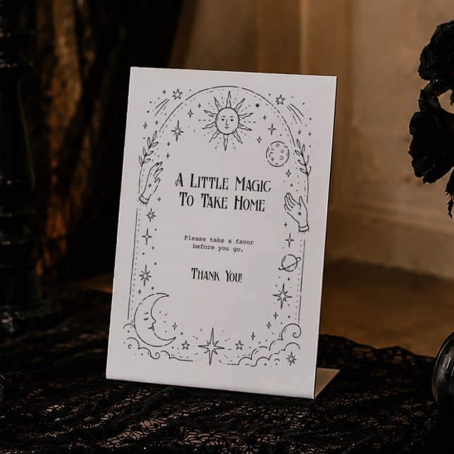 Signe De Table Cadeau de Fête de Fiançailles Céleste Halloween  (Créateur téléchargé)