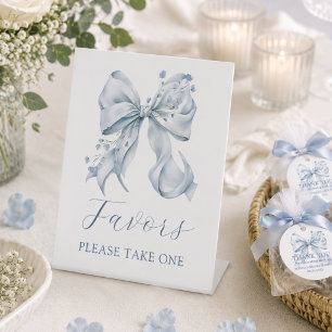Signe De Table Cadeau de Fête de Fiançailles Moderne Bleu Poussié