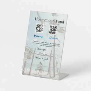 Signe De Table Cadeau de lune de miel venomo paypal don Q R coupl