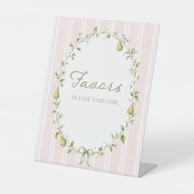 Signe De Table Cadeau de mariage de poire parfaite (Recto)