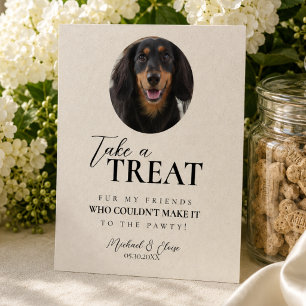 Signe De Table Cadeau de mariage photo de chien
