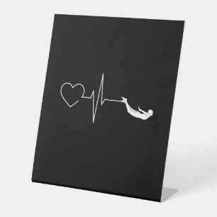 Signe De Table Cadeau de natation Heartbeat pour les nageurs