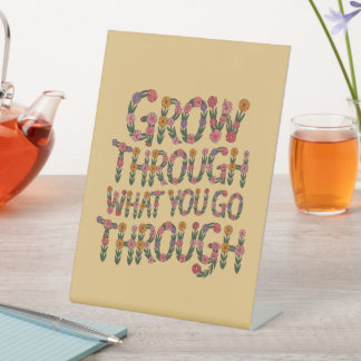 Signe De Table Cadeau de professeur de typographie florale boho m