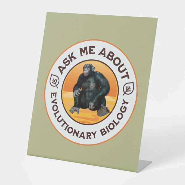 Signe De Table Cadeau d'humour sur l'évolution pour professeur de (Recto)