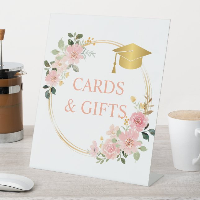 Signe De Table Cadeau Floral Graduation (In SItu)