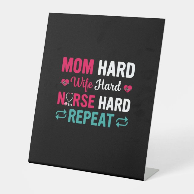 Signe De Table Cadeau infirmière | Maman Grosse Femme Infirmière (Recto)