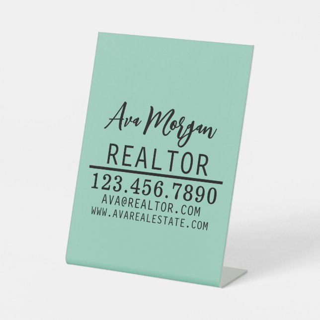 Signe De Table Cadeau personnalisé pour agent immobilier (Recto)
