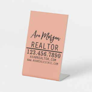 Signe De Table Cadeau personnalisé pour agent immobilier