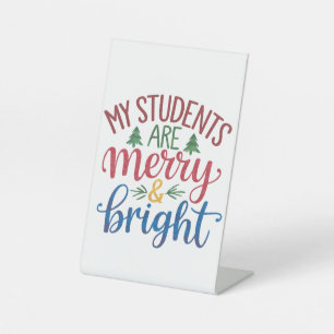 Signe De Table Cadeau pour l'enseignant   Mes élèves sont joyeux 