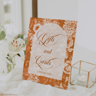 Signe De Table Cadeaux & Cartes de mariage floraux rustiques