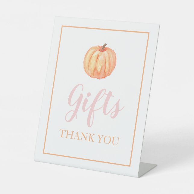 Signe De Table Cadeaux d'anniversaire Petite Citrouille Pastel Ro (Recto)
