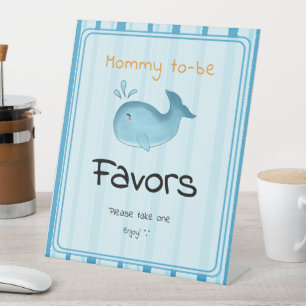 Signe De Table Cadeaux de Baby Shower Maman Futur Baleine Mignonn