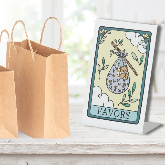 Signe De Table Cadeaux de Baby Shower Tarot sur Table (Créateur téléchargé)