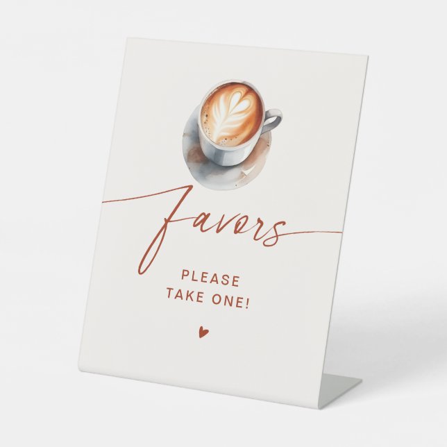Signe De Table Cadeaux de café pour la douche de mariée (Recto)