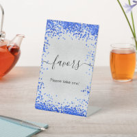 Cadeaux de fête bleu royal argenté