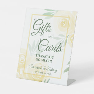Signe De Table Cadeaux de mariage & Cartes Jaune Beurre Boho Rose