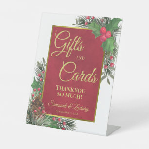 Signe De Table Cadeaux de Mariage & Cartes Merci Holly & Pine