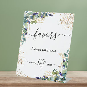 Signe De Table Cadeaux de mariage de verdure d'eucalyptus pour in
