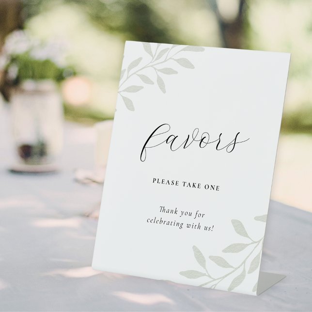 Signe De Table Cadeaux de mariage élégants de verdure de sauge (Créateur téléchargé)