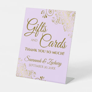 Signe De Table Cadeaux de mariage et cartes Merci Lilac Purple Go