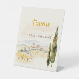 Signe De Table Cadeaux de mariage toscans pour une fête prénuptia