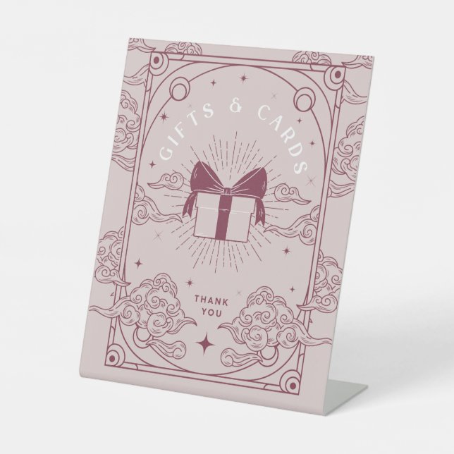 Signe De Table Cadeaux et cartes Baby shower Tarot rose (Recto)