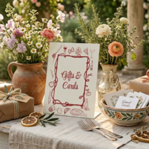 Signe De Table Cadeaux et Cartes de Fête de Fiançailles Italienne