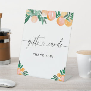 Signe De Table Cadeaux et Cartes Little Cutie Citrus Baby Shower